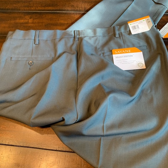 Savane Pants Savane Pleated Crosshatch Dress Pants Comfort429